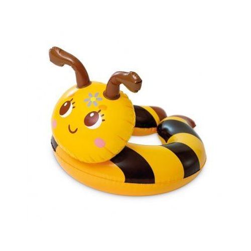 Bouee Enfant 3/6 Ans Tete Animal Abeille 58x55cm - Anneau Natation, Flotteur Piscine, Gonflable Animaux - Set Jouet Eau + Carte