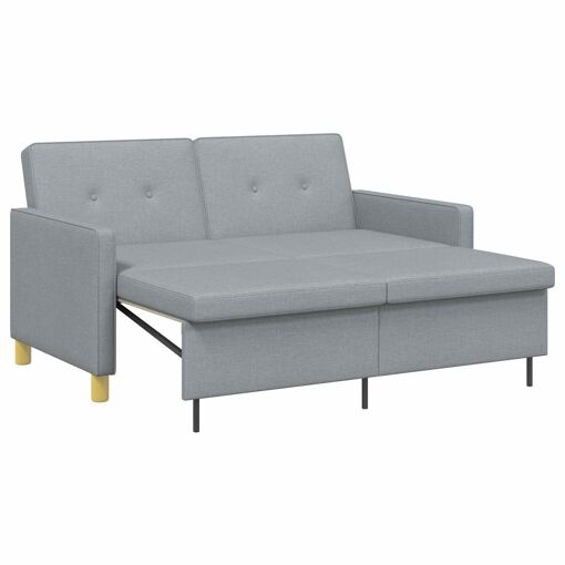 vidaXL Canapé-lit escamotable Vert clair Tissu