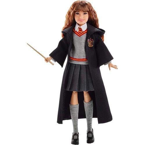 Harry Potter Poupée Articulée Hermione Granger De 24 Cm En Uniforme Gryffondor En Tissu Avec Baguette Magique, À Collectionner, Jouet Enfant, Fym51