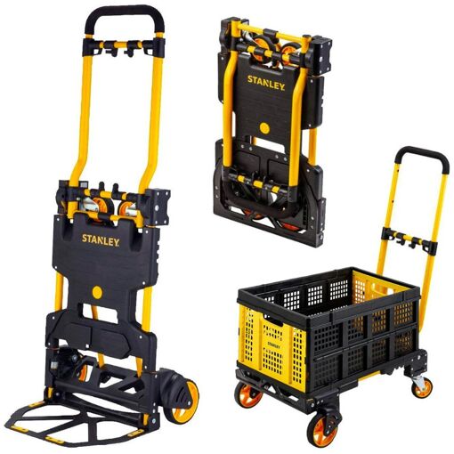 Stanley Diable et Caisse Pliable Set - Chariot de Transport 2 en 1 ...