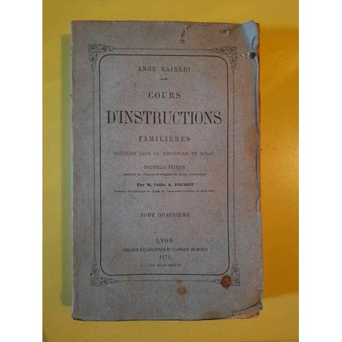 Cours D'instructions Familières Tome 4