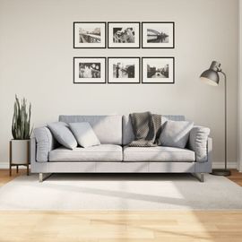 Vidaxl Tapis Iza Poils Courts Style Scandinave Crème 140x200 Cm