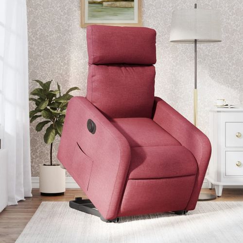 Vidaxl Fauteuil Inclinable Électrique Rouge Bordeaux Tissu