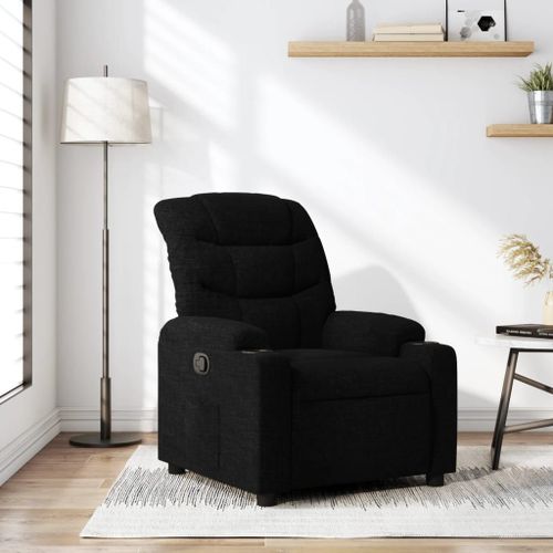 Vidaxl Fauteuil Inclinable Noir Tissu