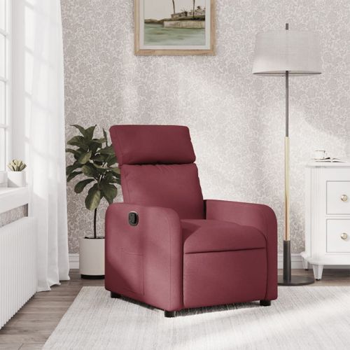 Vidaxl Fauteuil Inclinable Rouge Bordeaux Tissu