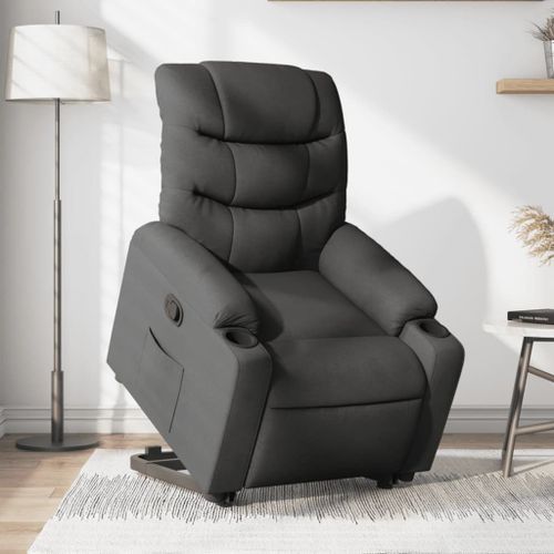 Vidaxl Fauteuil Inclinable Gris Foncé Tissu