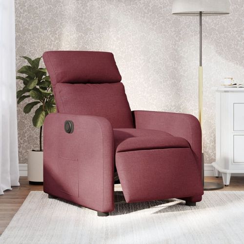 Vidaxl Fauteuil Inclinable Électrique Rouge Bordeaux Tissu
