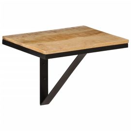 Vidaxl Étagère Murale 40x30x32 Cm Bois Massif De Manguier Et Fer
