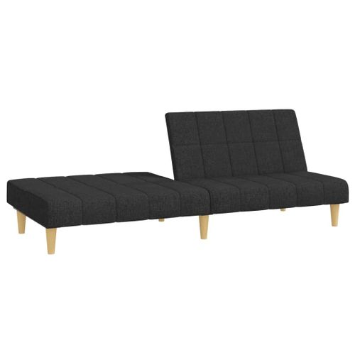 Vidaxl Canapé-Lit À 2 Places Noir Tissu
