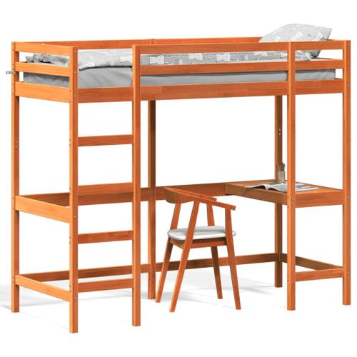 Vidaxl Lit Superposé Sans Matelas Cire Marron 80x200 Cm Pin Massif