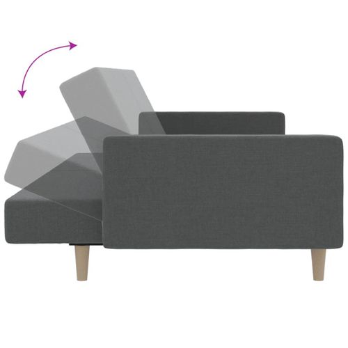 Vidaxl Canapé-Lit À 2 Places Gris Clair Tissu