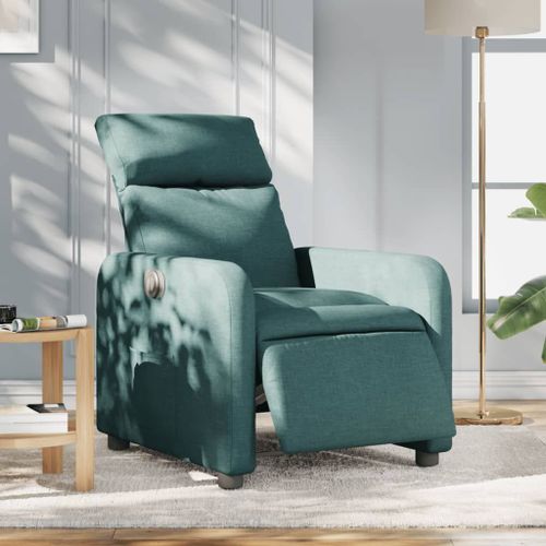 Vidaxl Fauteuil Inclinable Électrique Vert Foncé Tissu