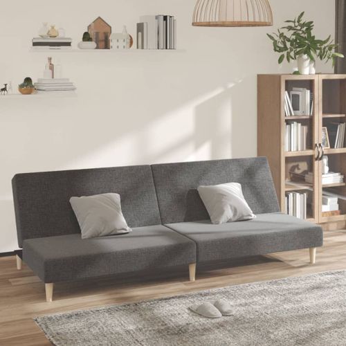 Vidaxl Canapé-Lit À 2 Places Gris Clair Tissu