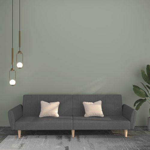 Vidaxl Canapé-Lit À 2 Places Gris Clair Tissu