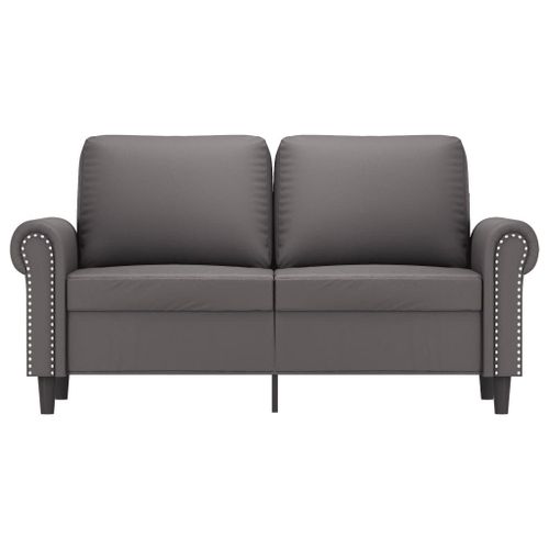 Vidaxl Canapé À 2 Places Gris 120 Cm Similicuir