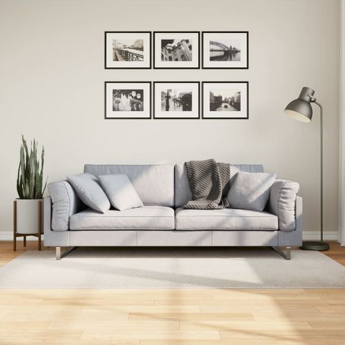 Vidaxl Tapis Iza Poils Courts Style Scandinave Crème 100x200 Cm