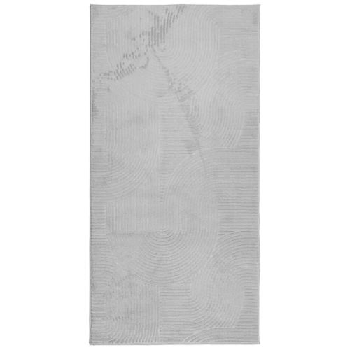 Vidaxl Tapis Iza Poils Courts Style Scandinave Gris 100x200 Cm