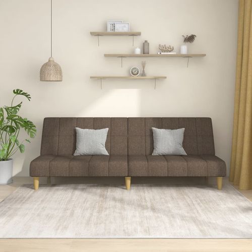Vidaxl Canapé-Lit À 2 Places Taupe Tissu