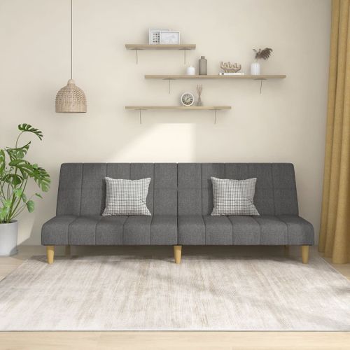 Vidaxl Canapé-Lit À 2 Places Gris Clair Tissu