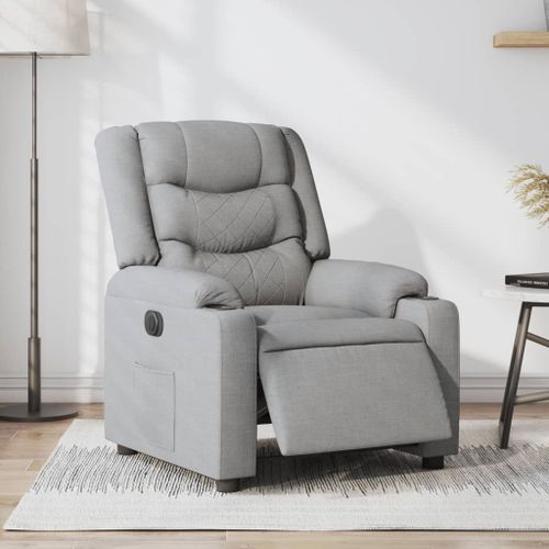 Vidaxl Fauteuil Inclinable Électrique Gris Clair Tissu