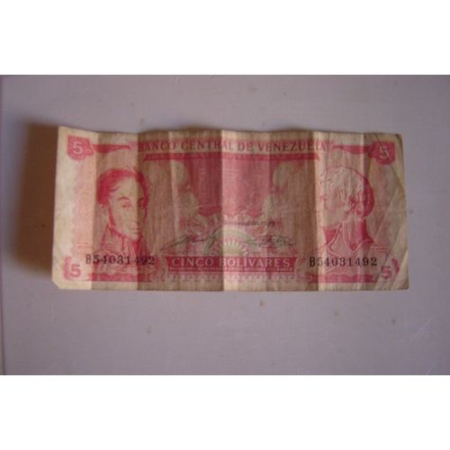 Billet De 5 Bolivares - Venezuela