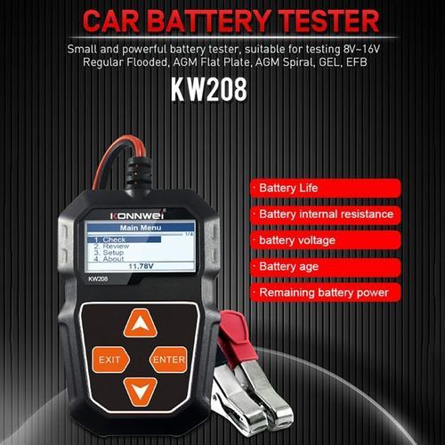 Konnwei Kw208 Testeur De Batterie De Voiture Num¿¿Rique 12v