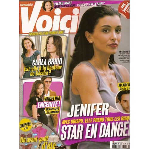 Voici  N° 0001060 : Jenifer, Pascal Obispo, Valérie Begue, Carla Bruni, Cécilia, Angelina Jolie, Faudel (Interview) Paris Hilton, Jennifer Lopez, Isabelle Boulay, Grégory Lemarchal, Emmanuelle Beart