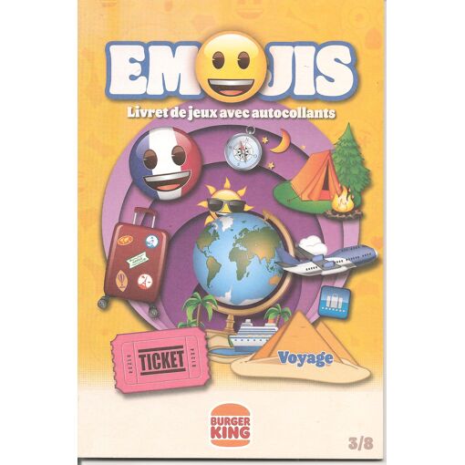 Emojis - Livret de jeux avec autocollants