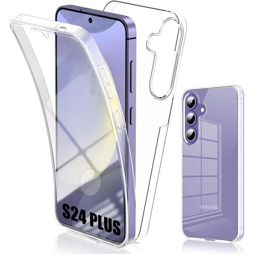 Coque Pour Samsung Galaxy S24 Plus (Galaxy S24+) - Coque Intégrale Protection 360 Antichoc Transparent Silicone+Pc - E.F.Connection