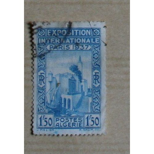 Timbre Oblitéré :  Algérie, Exposition Internationale, Paris, 1937