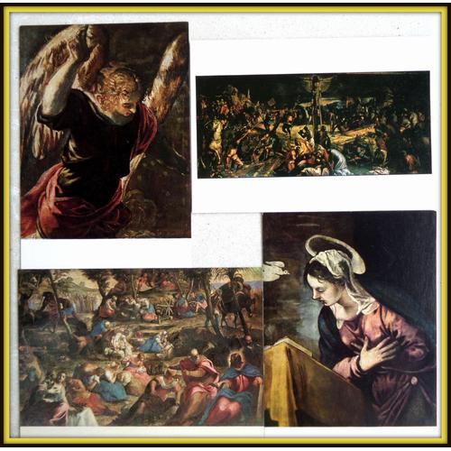 Tintoret Peinture Religieuse 4 Cartes Postales Tableaux Reproduction