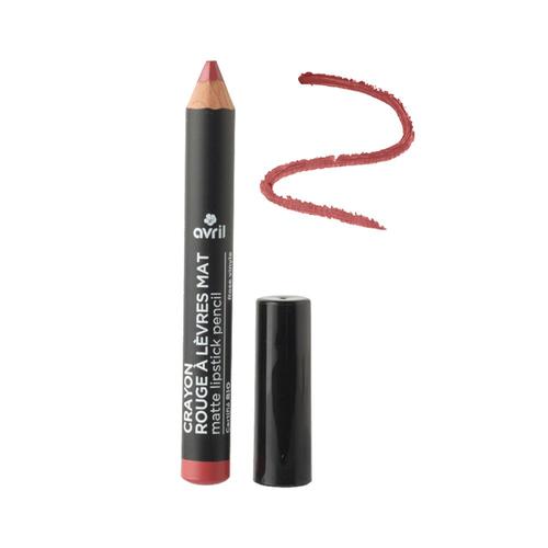 Avril - Crayon Rouge À Lèvres Mat Certifié Bio - Rose Vinyle 