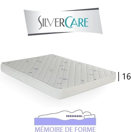 Matelas À Mémoire De Forme Crescendo Silvercare Épaisseur 16 Cm Dont 4 Cm 50kg/M3 Pour Canapé Express 70 Cm