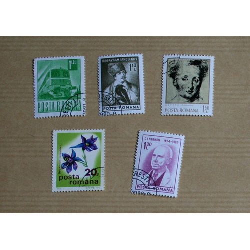 Lot De 5  Timbres De Roumanie
