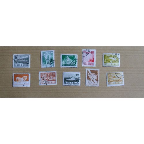 Lot De10 Timbres De Roumanie