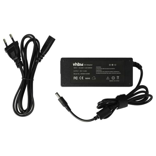 vhbw alimentation électrique ordinateurs portables 19V 4.22A 80W compatible avec Fujitsu-Siemens Lifebook T731, T900, T901 Remplace CA01007-0920