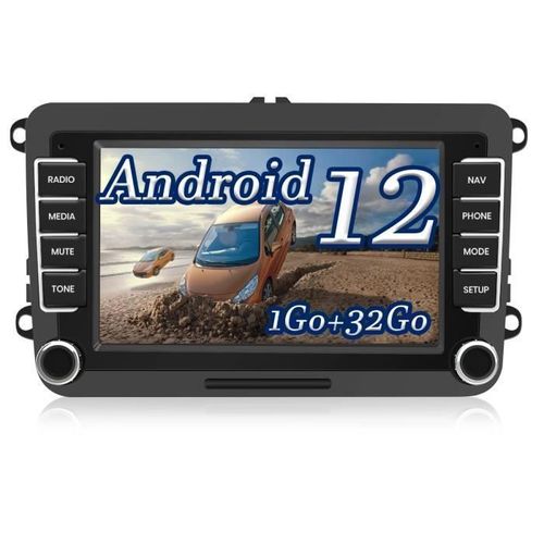 Awesafe Autoradio Android 12 Pour Golf 5 6 Vw Passat Polo Seat Skoda Avec 7'' Écran Tactile Gps Bluetooth Wifi[1go+32go]