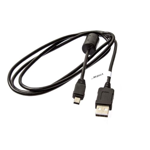 vhbw Câble USB pour les appareils photo compatible avec CASIO Exilim EX-FC200, EX-FC200S, EX-FC300, EX-FC300S etc.. Remplace U-8, EMC-6, EMC-6U