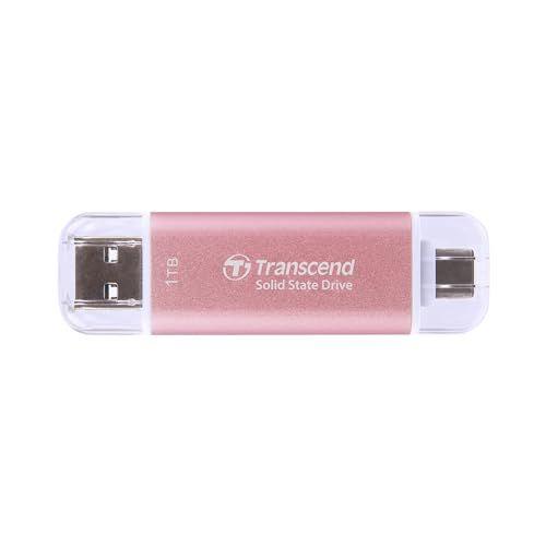 Transcend ESD310P - SSD - 1 To - externe (portable) - USB 3.2 Gen 2x1 (USB-C connecteur) - rose