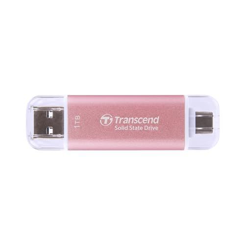 Transcend ESD310P - SSD - 1 To - externe (portable) - USB 3.2 Gen 2x1 (USB-C connecteur) - rose