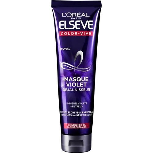 L'oréal Paris - Elseve Color-Vive Masque Violet Démêlant Déjaunisseur Enrichi En Pigments Violets 150 Ml 