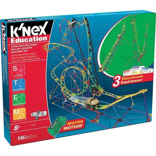 K Nex Education Stem Explorations Roller Coaster Ensemble De Construction Pour L Âge 8 Construction Jouet Éducatif 546 Pi Ces