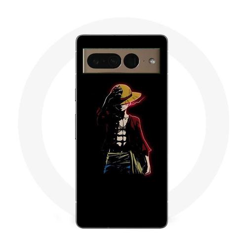 Coque Google Pixel 7 Pro One Piece Manga Anime Luffy Fond Noir