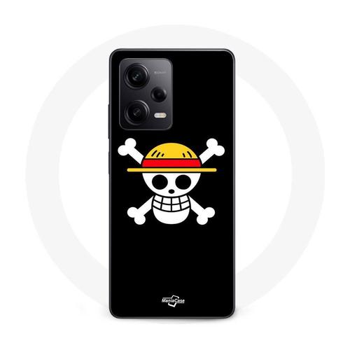 Coque Xiaomi Redmi Note 12 Pro 5g Drapeau One Piece Pirate Rap Et Chapeau De Paille