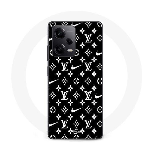 Coque Xiaomi Redmi Note 12 Pro 5g Nike Louis Vuitton Fond Noir