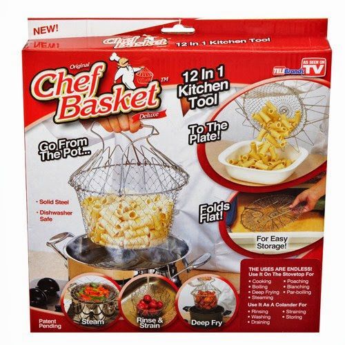 Chef Basket Panier Métal De Cuisson Friture Présentation Rinçage Vapeur Pâtes Frites Légumes