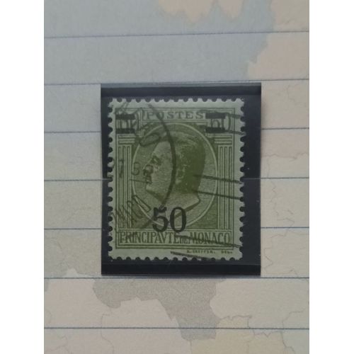 L306 -- Timbre Oblitéré Monaco N °105 -- Année 1926/31 -- " Effigie : Prince Louis 2, Timbre Avec Nouvelle Valeur ".