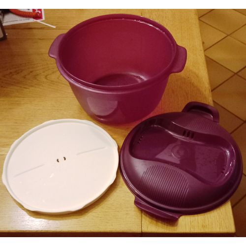 Microwave Rice Maker - 3 Litres - Hauteur 15cm ,Largeur 27cm Env Avec Anses - Maxi Cuiseur Riz Et Céréales Tupperware