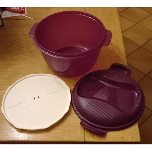 Maxi cuiseur familial Tupperware riz et céréales - 3 litres / 500gr riz maxi - Conçu pour la cuisson sans surveillance au micro ondes