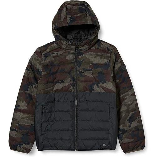 Quiksilver - Doudoune Junior - Noire Et Camouflage